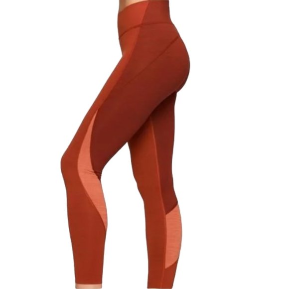 EUC Outdoor  Voices Orange Colorblock TechSweat Zoom Leggings - Picture 4 of 6